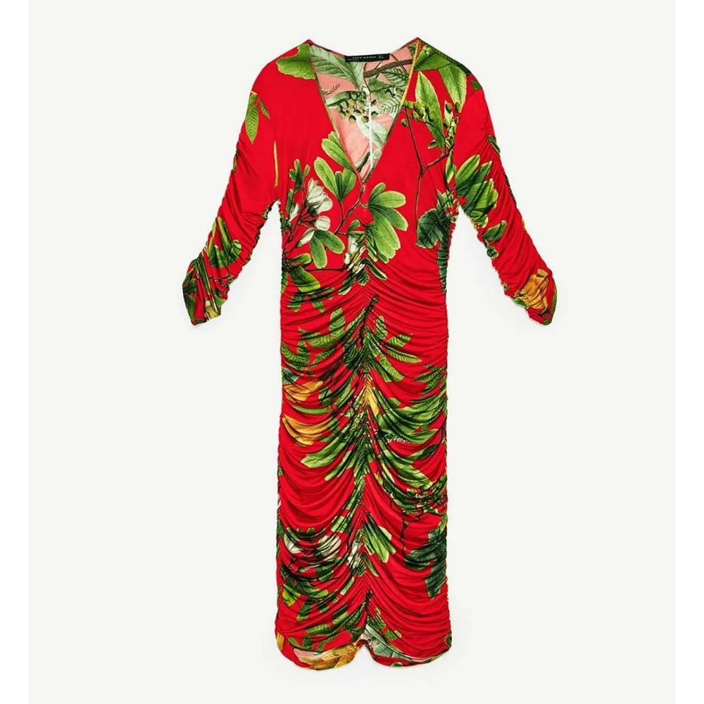 Zara floral midi dress